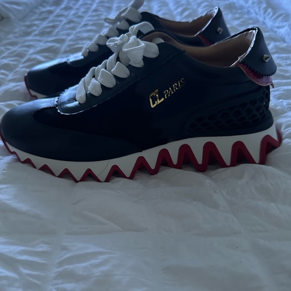 christian louboutin shark sneakers women’s size 37 - Picture 4 of 4
